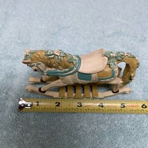 Ceramic rocking horse. Used but No damage, cute for a little girls room.